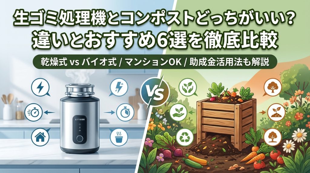 生ゴミ処理機とコンポストどっちがいい？違いとおすすめ6選を徹底比較