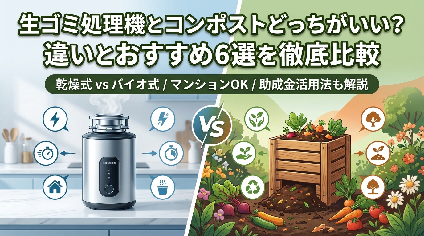 生ゴミ処理機とコンポストどっちがいい?違いとおすすめ6選を徹底比較