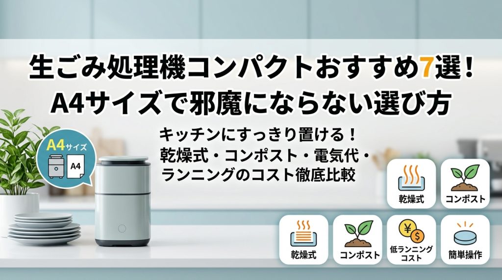 生ごみ処理機コンパクトおすすめ7選！A4サイズで邪魔にならない選び方