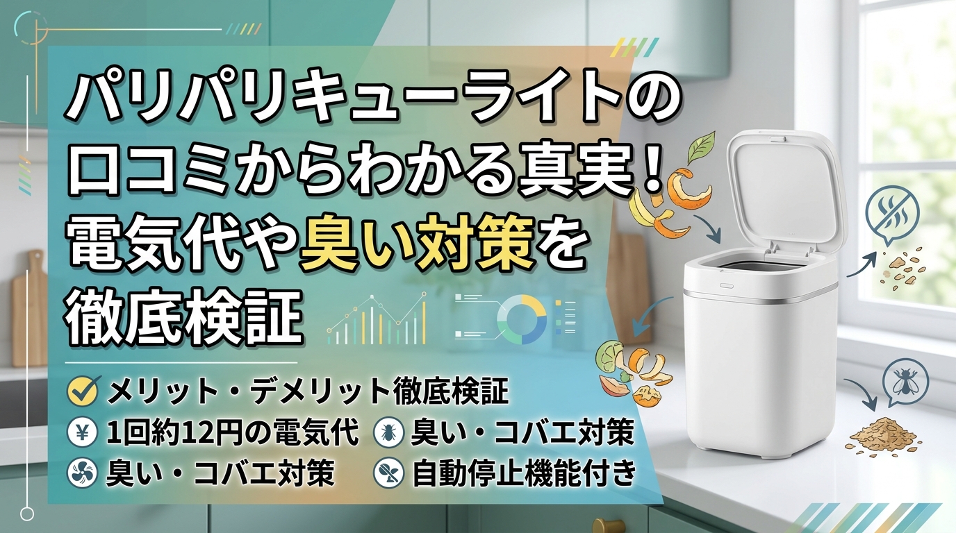 パリパリキューライトの口コミからわかる真実!電気代や臭い対策を徹底検証