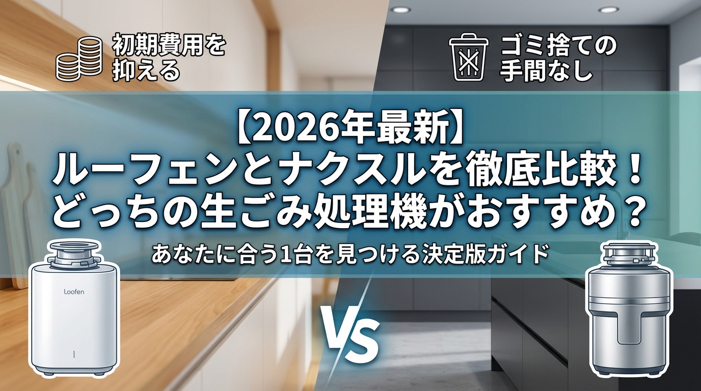 【2026年最新】ルーフェンとナクスルを徹底比較!どっちの生ごみ処理機がおすすめ?