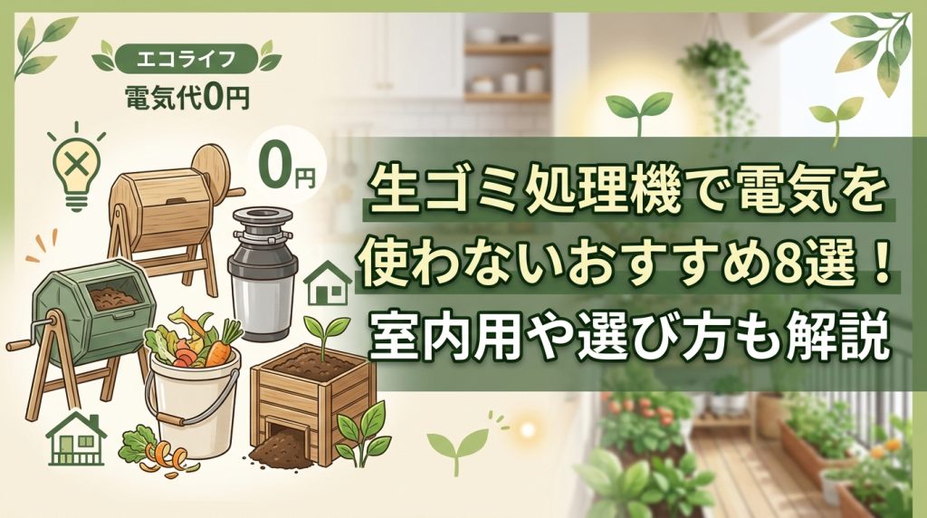 生ゴミ処理機で電気を使わないおすすめ8選！室内用や選び方も解説