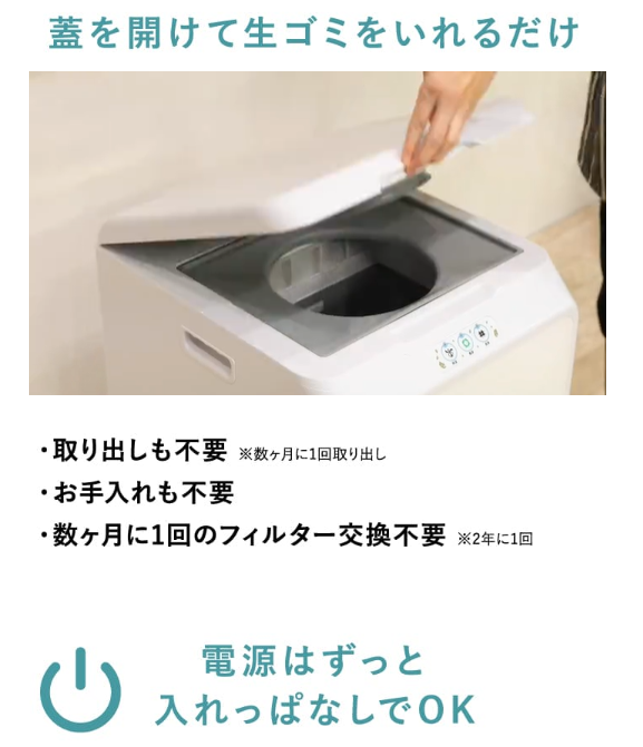 ナクスル 蓋を開けて入れるだけ 特長